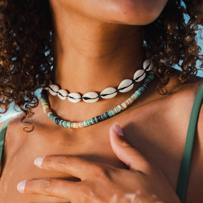 Black Cowry Shell Necklace