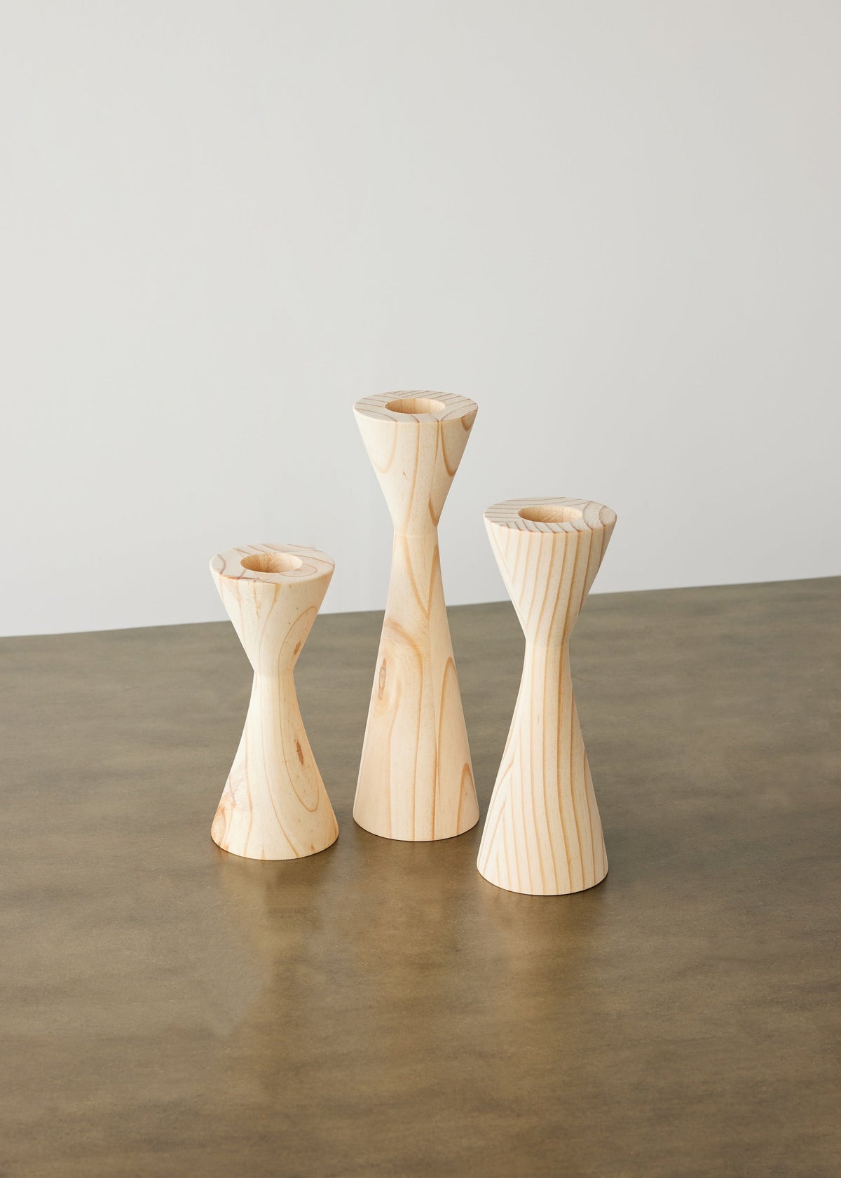 Geo Tealight Wooden Candle Holder White, Black, Natural