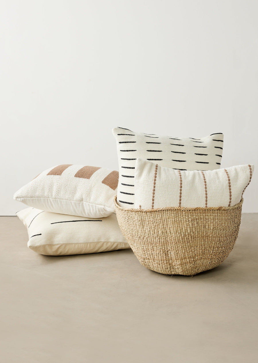 Zanzibar Hand-Loomed Wool Throw Pillow