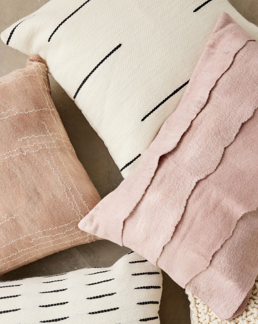 Zanzibar Hand-Loomed Wool Throw Pillow