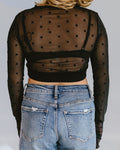 Heart Mesh Mock Neck Halftee 8
