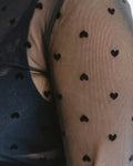 Heart Mesh Mock Neck Halftee 9