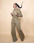 Green Satin Lined Jumpsuit 1