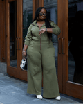Green Satin Lined Jumpsuit 10