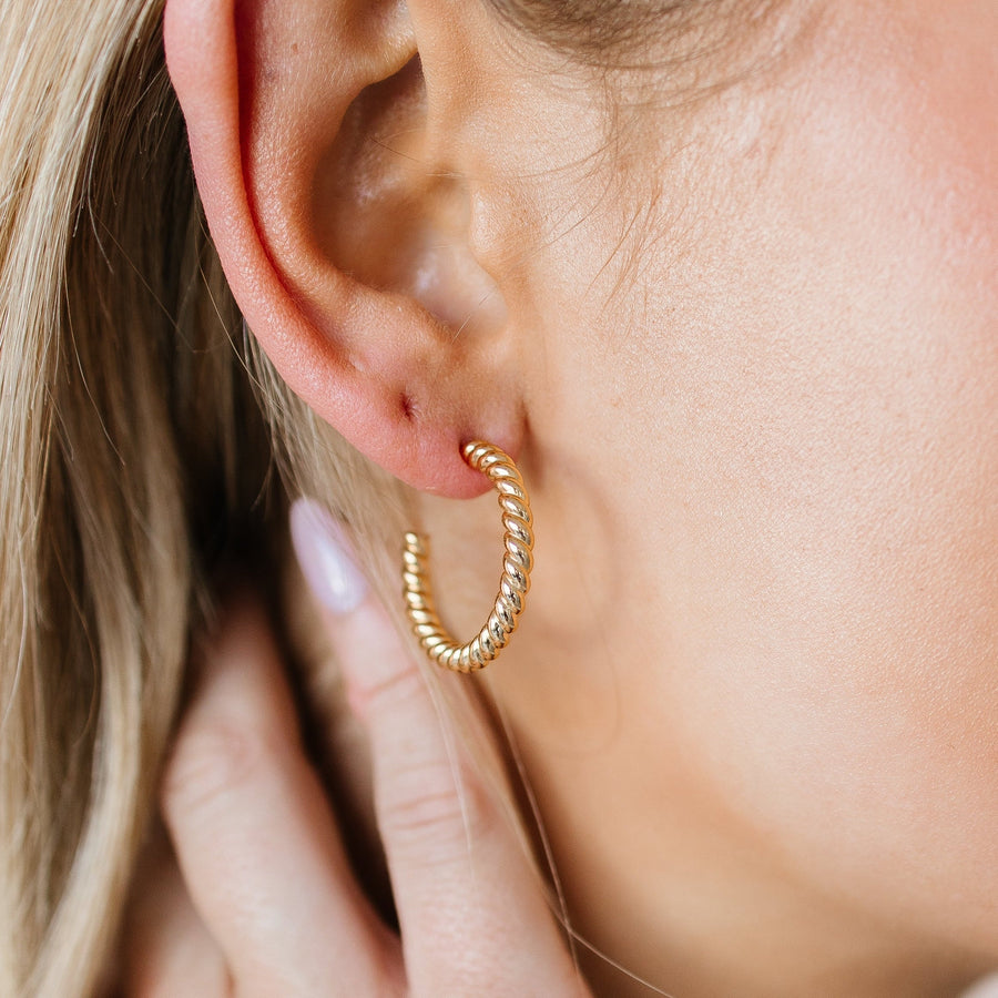 Chunky Rope Hoop Earrings