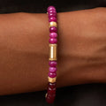 Harmonized Flow Garnet & Rhodolite Gold Bracelet 2