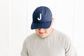 Navy Letter Athletic Hat 9