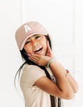Dusty Rose Letter Athletic Hat 9