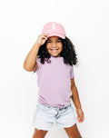 Dusty Rose Letter Baseball Hat 3