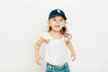 Navy Blue Letter Baseball Hat 3