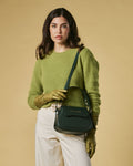 Ottavia (green) - Italian calf leather women's crossbody bag (with shoulder strap) 4