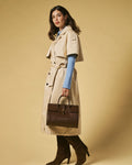Oriana (brown) - Italian calf leather women's handbag (with shoulder strap) 3