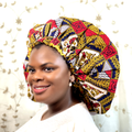 Duma Mbili 2XL Kente Silk Lined African Print Bonnet 4