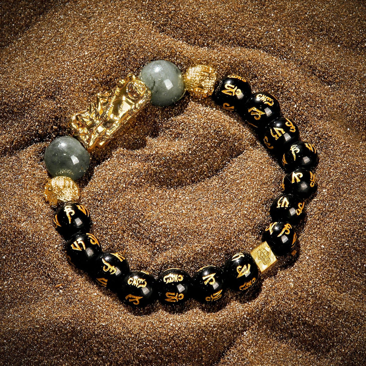 Cleansed Aura Obsidian Wealth Bracelet