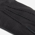 Vittoria (black) - Italian gloves made of American deerskin leather with cashmere lining 5