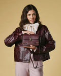 Mirella (eggplant) - Italian calf leather women's crossbody bag (with shoulder strap) 6
