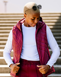 Powerstripe Eco-Friendly Down Hooded Vest 1