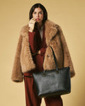 Simona (black) - Italian calf leather women's shoulder bag 6