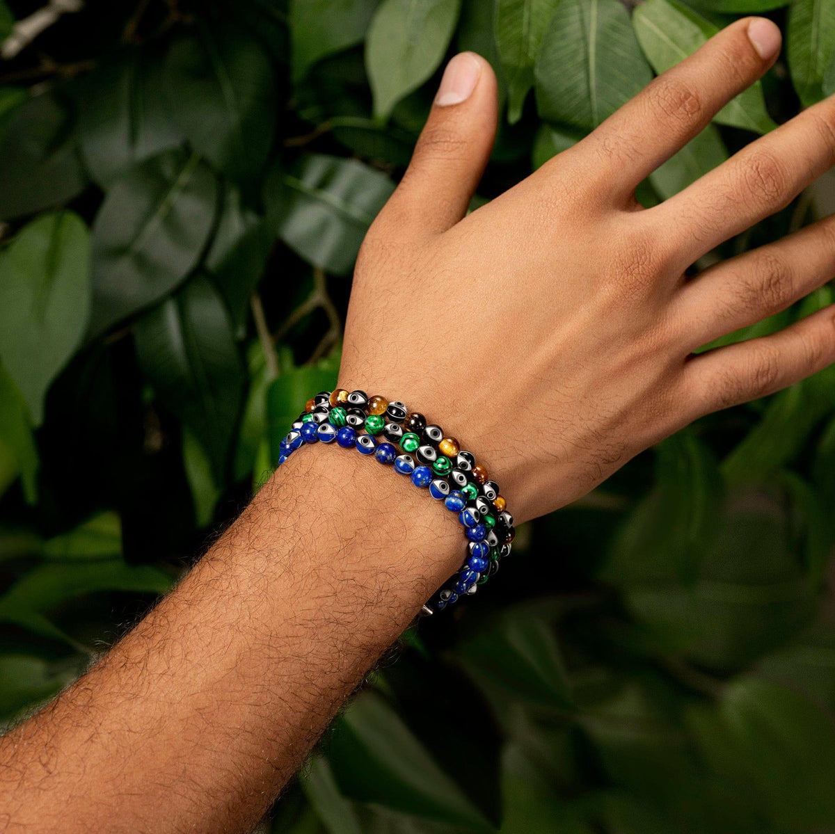 Confident Personality Enamel Tiger's Eye Bracelet