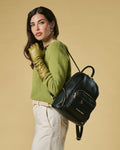 Martina (black) - Italian calf leather women's backpack 6