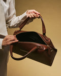 Zita (brown) - Italian calf leather women's handbag (with shoulder strap) 5