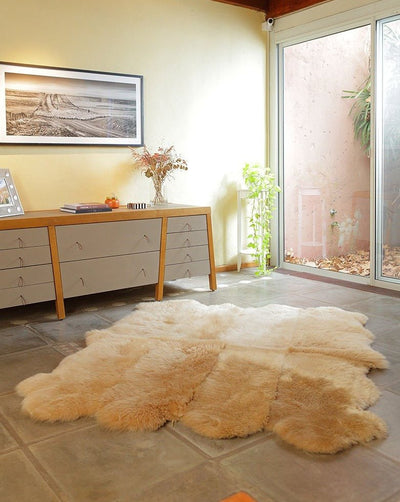 8-Pelt Irregular Area Rug, by Homelosophy