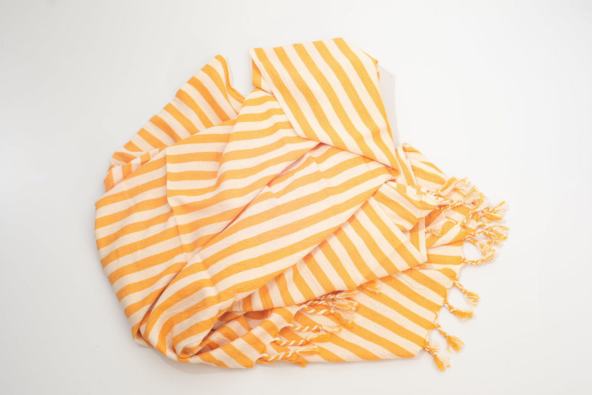 Girit Yellow Cotton Linen Towel