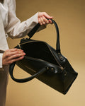 Zita (black) - Italian calf leather women's handbag (with shoulder strap) 6