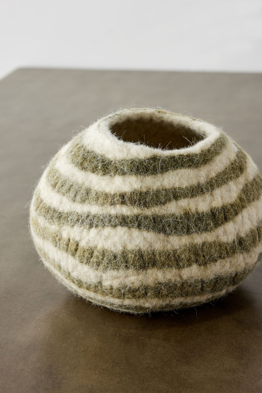 Olive Green Pathways Decorative Wool Ukhamba Bowl