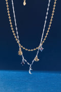 Moon Magic 2 Row Charm Necklace 7