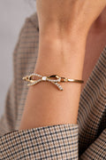 Bow Pearl Coquette Tension Bangle 2