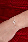 Star of David Delicate Pave Beaded Chain Bracelet 6
