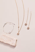 Star of David Delicate Pave Beaded Chain Bracelet 9