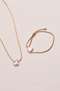 Pearlized Dove 'Peace' Slider Necklace 8