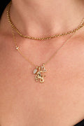 Capricorn Zodiac Charm Cluster Necklace 2