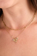 Gemini Zodiac Charm Cluster Necklace 2