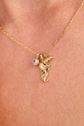 Aquarius Zodiac Charm Cluster Necklace 2