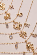 Capricorn Zodiac Charm Cluster Necklace 6