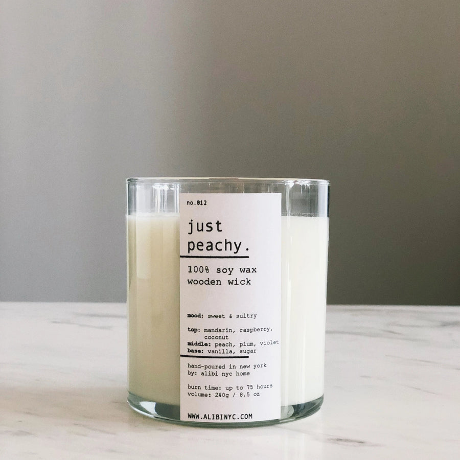 JUST PEACHY | 100% SOY WOODEN WICK CANDLE