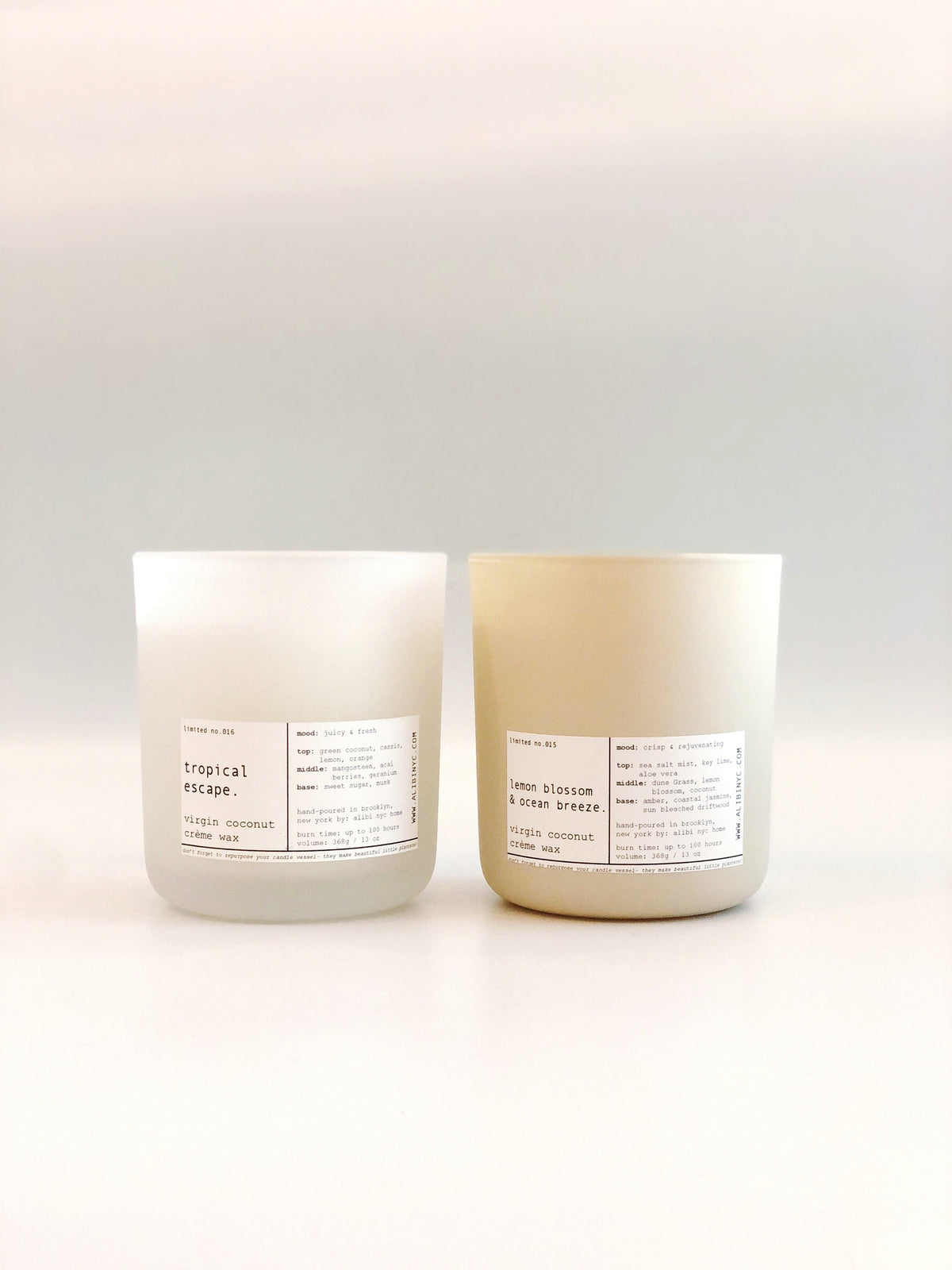 LEMON BLOSSOM & OCEAN BREEZE | VIRGIN COCONUT CRÈME WAX & WOODEN WICK CANDLE