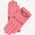 Alessa (pink) - Classic Italian lambskin leather driving gloves 1