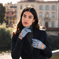 Alessa (sky) - Classic Italian lambskin leather driving gloves 2