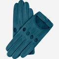 Alessa (turquoise) - Classic Italian lambskin leather driving gloves 1
