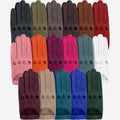 Alessa (turquoise) - Classic Italian lambskin leather driving gloves 2