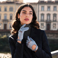Alessa (sky) - Classic Italian lambskin leather driving gloves 6