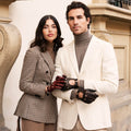Alessa (cordovan) - Classic Italian lambskin leather driving gloves 4