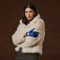 Alessa (blue) - Classic Italian lambskin leather driving gloves 6