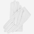 Alessa (white) - Classic Italian lambskin leather driving gloves 3