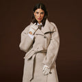 Alessa (white) - Classic Italian lambskin leather driving gloves 9