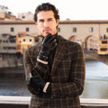 Alonzo (black) - Italian lambskin leather gloves with cashmere lining & touchscreen feature 9